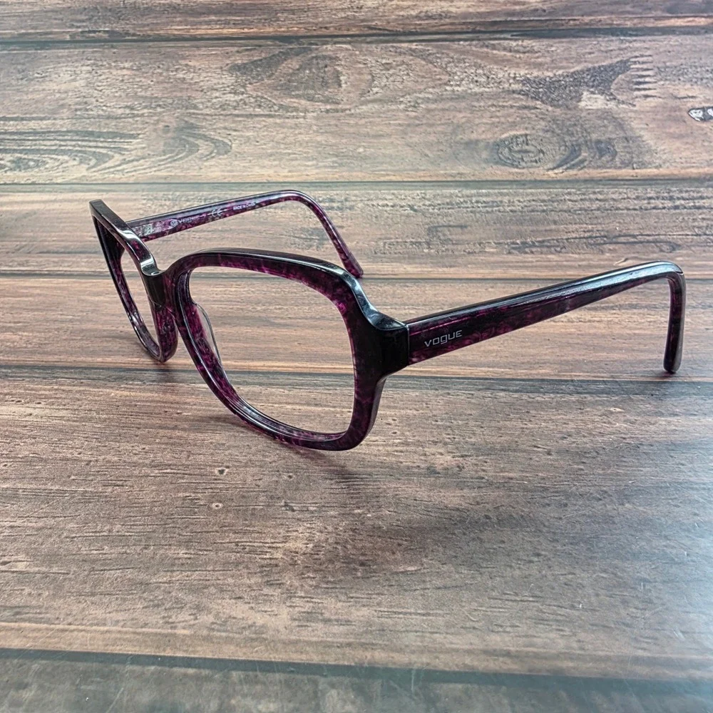 Vogue VO 5086-S Purple Marble Cat Eye Eyeglass Frames 57-17-135 2442/73